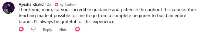 Student feedback and review screenshot 27