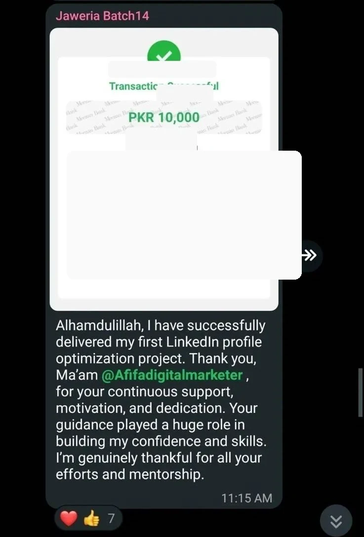 First Order - PKR 10,000 LinkedIn profile optimisation project