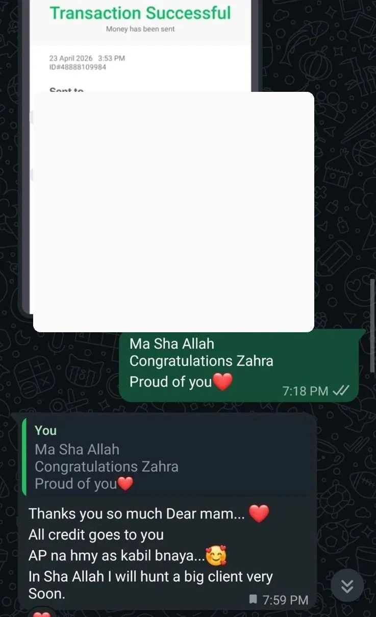 Payment Milestone - PKR 2,000 payment milestone