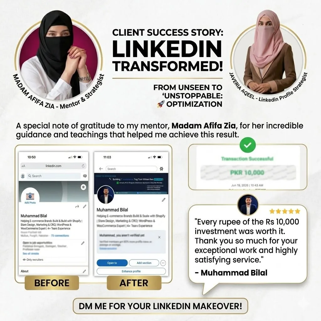 Client Win - LinkedIn profile optimisation client success